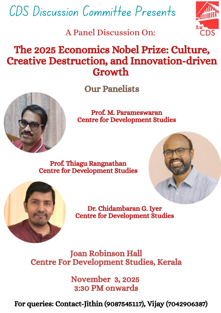 2025 Economics Noble Prize | Centre for Development Studies