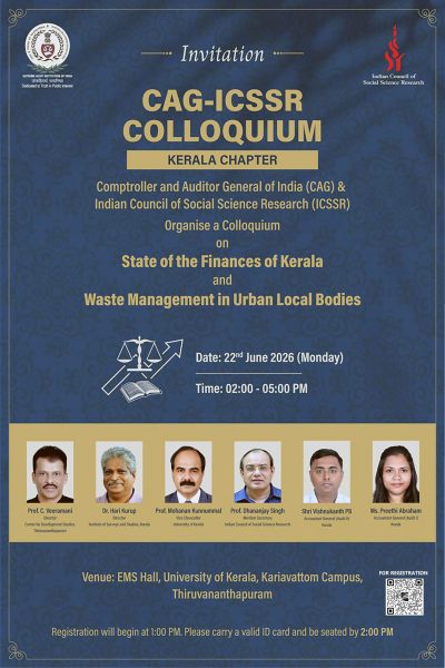 CAG-ICSSR Colloquium CAG-ICSSR Colloquium