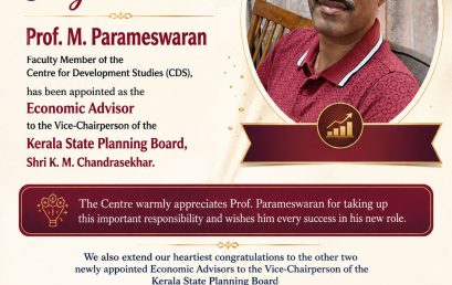 Hearty Congratulations Prof.M.Parameswaran