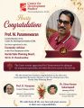 Hearty Congratulations Prof.M.Parameswaran