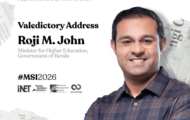 The Monsoon School on Inequality 2026 Concludes at CDS: Sri Roji M. John addressed the delegates